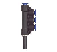 RIEGLER 109910-224.008-6 T-Mehrfachvert 3 prises, raccord enfichable 8 mm "Blaue Serie" Ø 3 x 6, 1 pièce