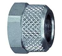 RIEGLER 110642-16.008-6 Écrou de raccordement, M8 x 0,5, pour tuyau 6/4 mm, SW 9, MS vern, 1 pièce