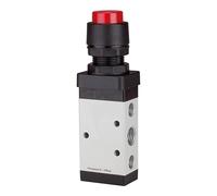 RIEGLER 116001-515.4101 Vanne 5/2 voies manuelle M5 à bouton-poussoir monostable G 1/8 Rouge