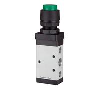 RIEGLER 116005-515.4105 Vanne 5/2 voies manuelle M5 à bouton-poussoir monostable G 1/4 Vert
