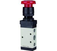 RIEGLER 116032-515.7101 Vanne 5/2 voies manuelle M5 avec bouton champignon, encliquetage d'urgence G 1/8