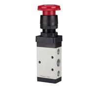 RIEGLER 116033-515.7104 Vanne 5/2 voies, manuelle, bouton champignon, encadrement d'urgence, G 1/4, 1 pièce