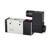 RIEGLER 116103-517.1204 Vanne directionnelle 3/2 voies monostable NC, G1/4, 24 VDC, 1300 l/min, 1 pièce