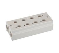 RIEGLER Riegler Plaque de base multiple, vannes 3/2 voies, 2 positions, G 1/8, G 1/4 Quantité:1
