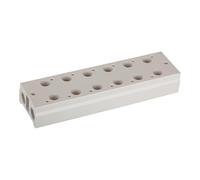 RIEGLER 116231-5510.06-14 Plaque de base multiple, 3/2 voies, 6 positions, G 1/8, G 1/4, 1 pièce
