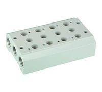 RIEGLER Riegler Placa de base multiple pour électrovannes 5/2-5/3, 3 pos., M5, G 1/8 Quantité:1