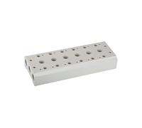 RIEGLER 116266-5520.07-38 Plaque de base multiple pour valves 5/2-5/3 directionnelles, 7 Pos, G 1/4, G 3/8, 1 pièce