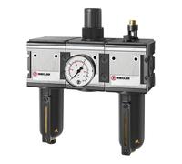 RIEGLER 133129-FRL 44 M-SR-10 Unité d'entretien 3 pièces « multifix » avec récipient en métal, BG 4, G 3/4, 1 pièce