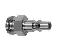 RIEGLER 134068-243.51-A-ST Mamelon pour coupleur NW 5,5, ARO 210, acier trempé/verzé, G 3/8 AG, 1 pièce