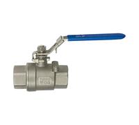 RIEGLER 135354-397.04 Robinet à boisseau sphérique en acier inoxydable 2 pièces, longueur conforme à la norme DIN 3202-M3, G 3/4, 1 pièce