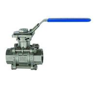 RIEGLER 135916-3390.07 Robinet à bille en acier inoxydable 3 pièces, longueur conforme à la norme DIN 3202-M3, G 1 1/2, 1 pièce