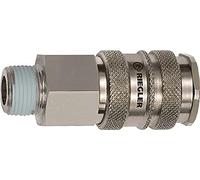 RIEGLER 141553-241.42-E Raccord rapide NW 10 Acier et laiton vert, R 3/8 AG
