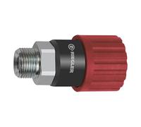 RIEGLER 141741-423.12-DREH Raccord de sécurité rotatif NW 6, ISO 6150 C, acier, G 3/8 AG, 1 pièce