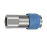 RIEGLER 141886-426.02-DREH-B Unv. Raccord de sécurité rotatif NW 6, ISO 6150 C, G 3/8 IG, bleu, 1 pièce