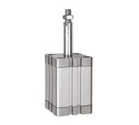 RIEGLER 15.AMA.63025 Série ATE Cylindre compact à action simple, sans pression, tige de piston 63 mm, course 25 mm, raccord G 1/8", tige de piston M12 x 1,25