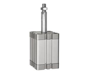 RIEGLER 15.AMA.63025 Série ATE Cylindre compact à action simple, sans pression, tige de piston 63 mm, course 25 mm, raccord G 1/8", tige de piston M12 x 1,25