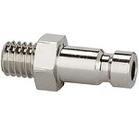 RIEGLER 156260-243.09/6-ES-E Mamelon pour accouplements NW 2,7, acier inoxydable 1.4305, M5 AG, SW 7, 1 pièce