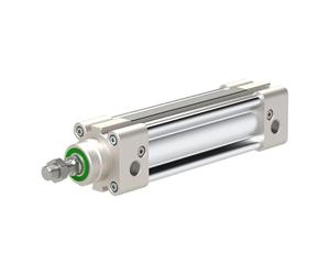 RIEGLER 16.DMD.80100 Série SAI Cylindre standard, double action, diamètre de piston 80 mm, course 100 mm, raccord G 3/8"