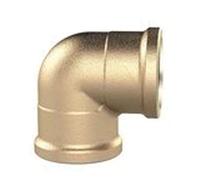 RIEGLER Coude vierge en laiton WST114MS90II, coude à 90°, intérieur/intérieur, filetage G 1-1/4", pression de fonctionnement 16 bar