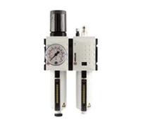 RIEGLER FU 605-M Futura Unité de maintenance en deux parties avec réservoir en métal, tube de vision et manomètre, semi-automatique, taille 4, 0,5-8 bar, G 3/4"