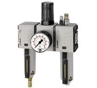 RIEGLER FUTURA 152690-FU 633-M Unité de maintenance 3 pièces MBeh, BG1, G 1/4, 0,5-8 bar, VA