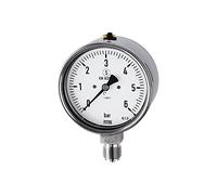 RIEGLER Mano 102463-5074 Mano Acier CrNi, sûr, G 1/2 radial inférieur, 0-2,5 bar, Ø 100, 1 pièce
