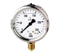 RIEGLER Manomètre à glycérine RIEGLER acier inox G 1/4 fond 0 - 100,0 bar diamètre 63 mm Quantité:1