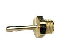 RIEGLER MS2391406 Embout de tuyau à visser avec filetage extérieur cylindrique pour tuyau LW 6 mm, laiton CW614N, SW 17, G 1/4"
