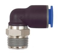 RIEGLER Raccord enfichable en L RIEGLER série bleue rotatif R 3/8 diamètre extérieur 8 mm Quantité:1