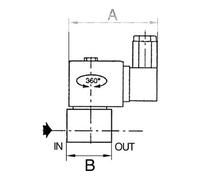 RIEGLER Riegler 3/2 Vanne MV, ES, NC, directe, 24 V DC, FPM, G 1/8, PN 0 - 15 bar Quantité:1