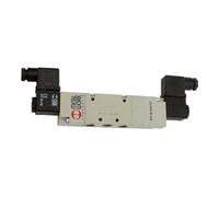 RIEGLER Riegler 5/3 Vanne 3 voies électropneumatique, centre ventilé, G 1/4, 24 V CC Quantité:1