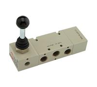 RIEGLER Riegler 5/3 Vanne 3 voies, levier manuel 90°, G 1/4, milieu fermé, rappel par ressort Quantité:1