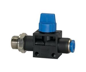RIEGLER Riegler Absperrventil « Série Bleue », raccord à emboîtement, G 3/8 a., Ø clé 8 Quantité:1