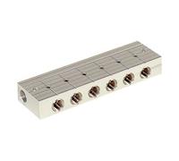 RIEGLER Riegler Barre de distribution, 6 robinets à boule intégrés, aluminium moulé sous pression, G 3/8 Quantité:1