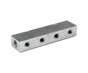 RIEGLER Riegler Barre de distribution, sorties d’un côté, entrée 2x3/8, sortie 3x1/8 Quantité:1