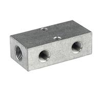 RIEGLER Riegler Barre de distribution, sorties des deux côtés, 2 x 3/8, 2 + 2 x 1/4, alu Quantité:1