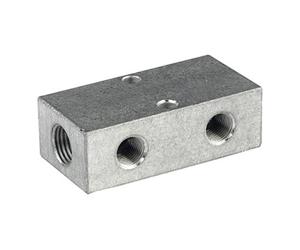 RIEGLER Riegler Barrette de distribution, sorties des deux côtés, 2 x 1/4, 3 + 3 x 1/8, alu Quantité:1