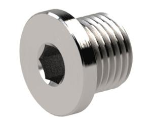 RIEGLER Riegler Boulon de fermeture, empreinte hexagonale interne, collerette, G 3/4, SW 12, ES 1.4571 Quantité:1