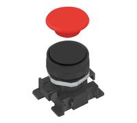 RIEGLER Riegler Bouton-poussoir avec disque rouge et noir, monostable Quantité:1
