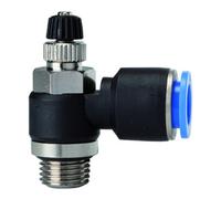 RIEGLER Riegler Clapet anti-retour à étranglement « Série Bleue », Entrée d'air, G 1/2 à Ø8mm Quantité:1