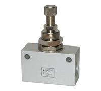 RIEGLER Riegler Clapet anti-retour à orifice réglable, bloc, alu anodisé, G 3/8 Quantité:1