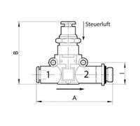 RIEGLER Riegler Clapet anti-retour pneumatique à déverrouillage, filetage G 1/4, Ø 8 mm Quantité:1