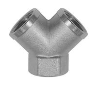 RIEGLER Riegler Collecteur, 2 voies, G 3/8 F, sorties 2 x G 3/8 F, laiton chromé Quantité:1