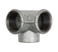 RIEGLER Riegler Collecteur d'angle 221, FI/FI/FI, Rp 1, fonte malléable noire Quantité:1