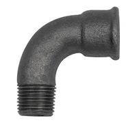 RIEGLER Riegler Coude 1a, 90°, court, Rp 2 1/2 i., R 2 1/2 a., fonte malléable noir Quantité:1