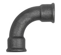 RIEGLER Riegler Coude 2, 90°, long, Rp 2 i., Rp 2 i., fonte malléable noire Quantité:1