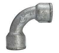 RIEGLER Riegler Coude 2, long, 90°, IG/IG, Rp 3, fonte malléable noire galvanisée feu Quantité:1