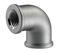 RIEGLER Riegler Coude 90°, 90°, F/F, Rp 2 1/2, fonte malléable noire galvanisée à chaud Quantité:1