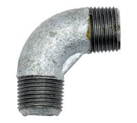 RIEGLER Riegler Coude 94, 90°, Mâle/Mâle, R 2, fonte malléable noire galvanisée Quantité:1