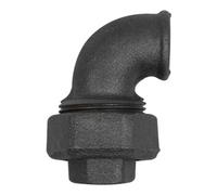 RIEGLER Riegler Coude fileté 95, joint plat, FI/FI Rp 1 1/2, acier trempé noir Quantité:1